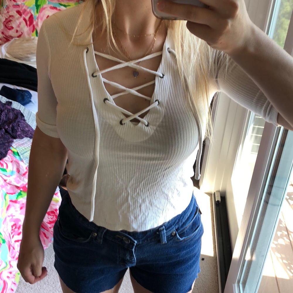 FLASH SALE!!!!! Topshop lace up top